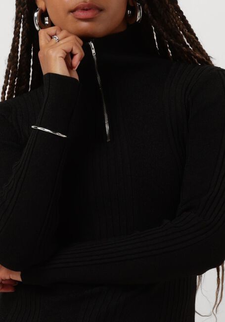 MODSTRÖM KRISSAMD ZIP T-NECK Hauts & T-shirts en noir - large