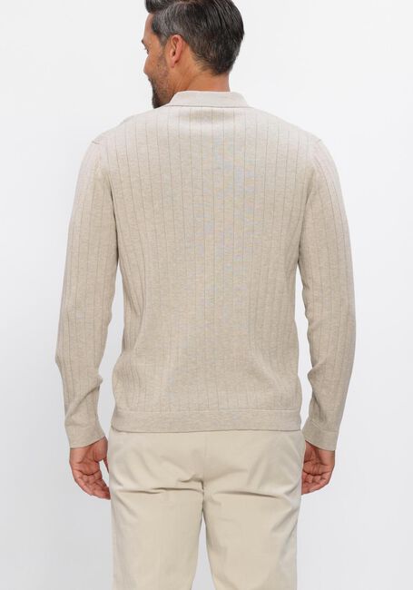 PROFUOMO Pull POLO LS BEIGE AERO EASE RIB en beige - large