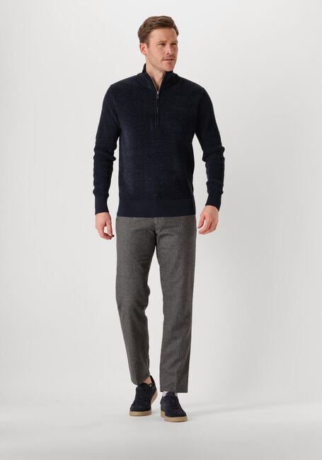 SELECTED HOMME Pull SLHRODNEY LS HIGH NECK HALF ZIP en bleu - large