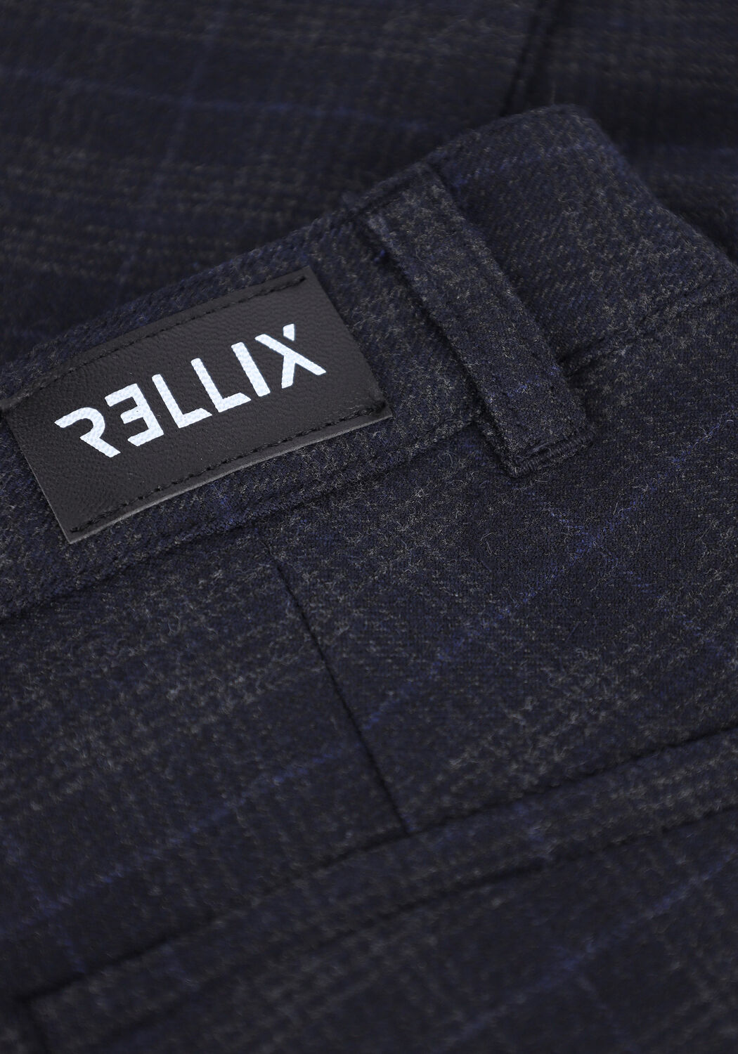 RELLIX Chino CHINO PANT CHECK Bleu fonc&eacute; - large