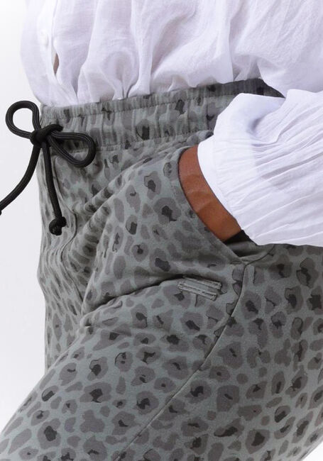 Donkergroene 10DAYS Joggingbroek CROPPED JOGGER ARMY LEOPARD - large