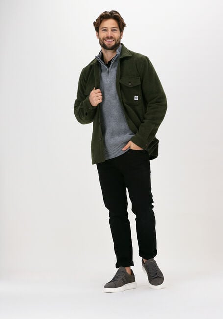 Grijze LYLE & SCOTT Trui RIBBED 1/4 ZIP JUMPER - large