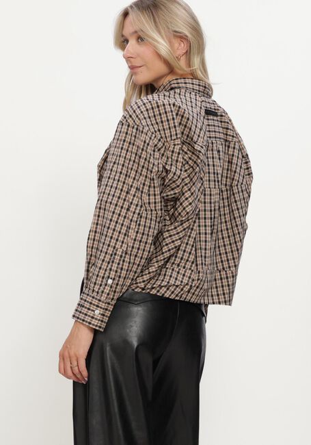 HAUTE L'AMITI&Eacute; SOPHIE DESSERT CHECK SHIRT Blazers Sable - large