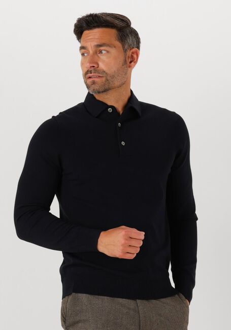 Donkerblauwe PROFUOMO Trui POLO ONEPIECE LUXURY BASIC - large