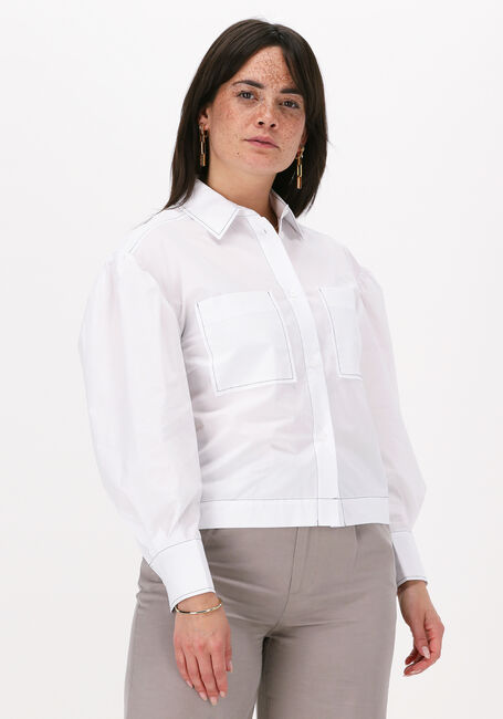 Witte SECOND FEMALE Blouse LARK CROPPED SHIRT - large