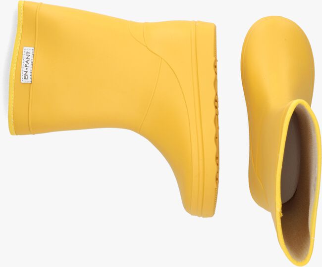 ENFANT RUBBER RAIN BOOT SOLID Bottes en caoutchouc en jaune - large
