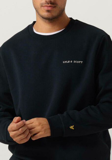 LYLE & SCOTT Chandail EMBROIDERED CREW NECK SWEATSHIRT Bleu foncé - large