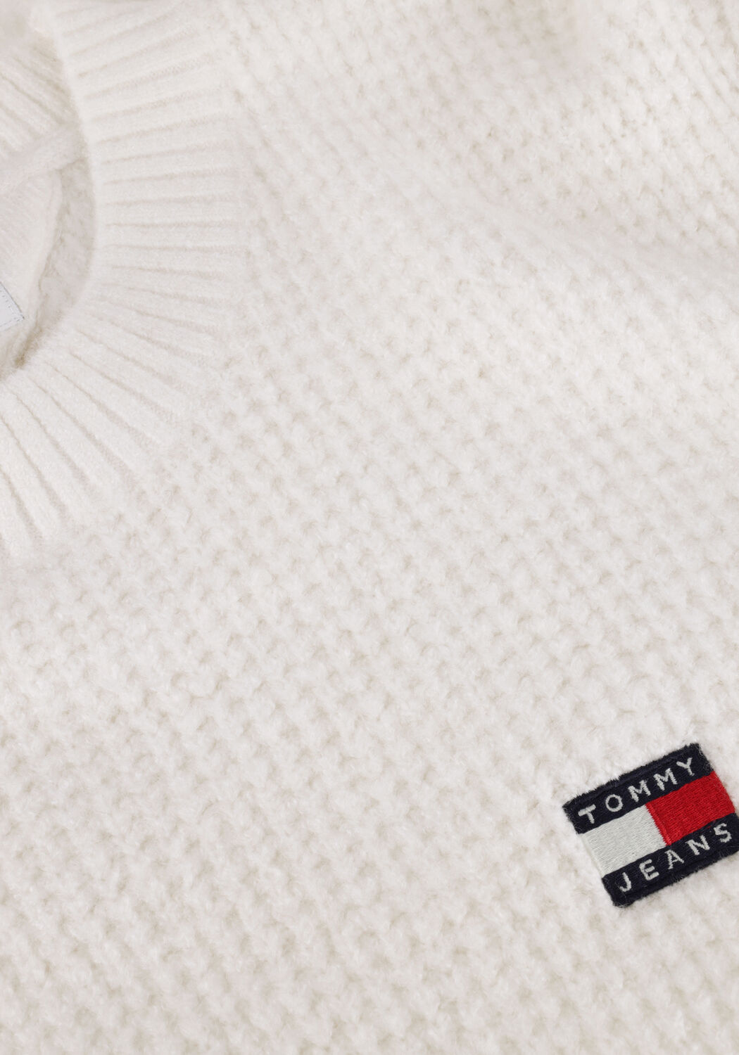 TOMMY JEANS Pull TJM REG WAFFLE SWEATER en blanc - large
