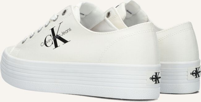 CALVIN KLEIN Baskets basses VULCANIZED FLATFORM LACEUP en blanc
