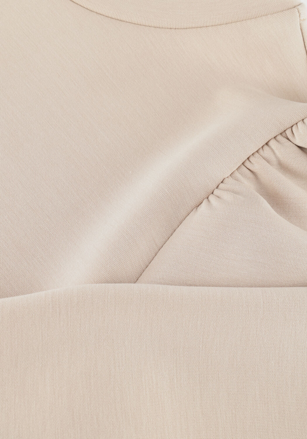 Beige SELECTED WOMEN Trui SLFTENNY 3/4 SWEAT TOP - large