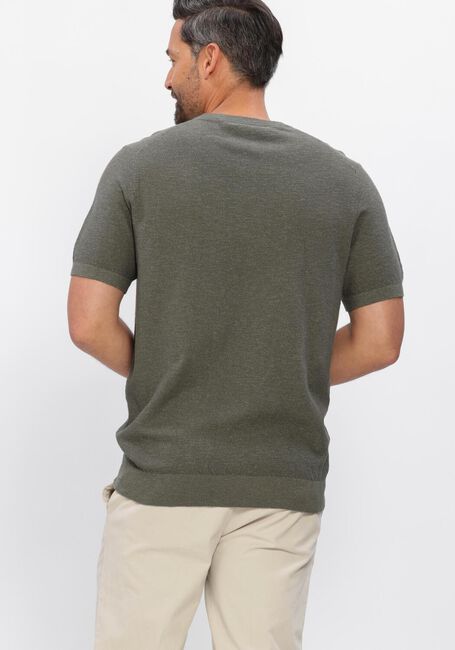 PROFUOMO T-shirt T-SHIRT CREW NECK COTTON LINEN en vert - large