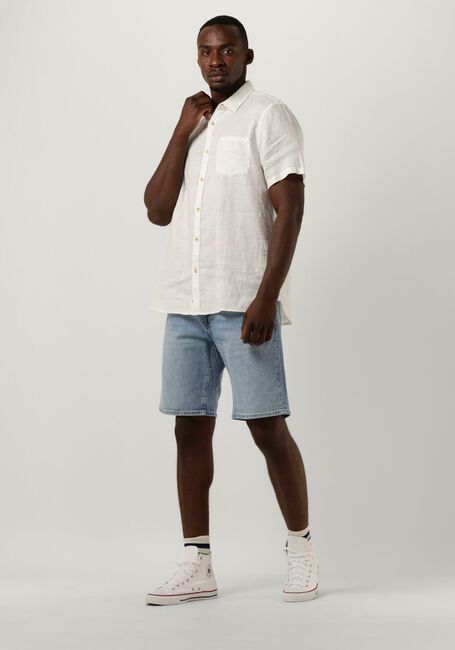 Witte SCOTCH & SODA Casual overhemd SHORT SLEEVE LINEN SHIRT - large