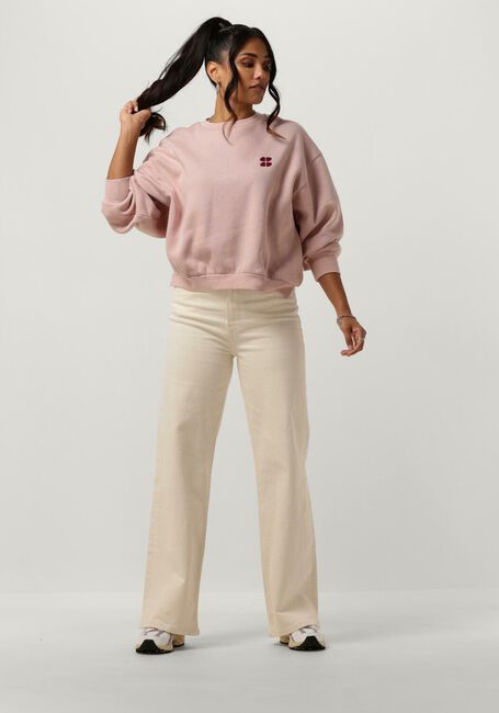 Roze BY-BAR Trui BIBI SHORT LOGO SWEATER - large