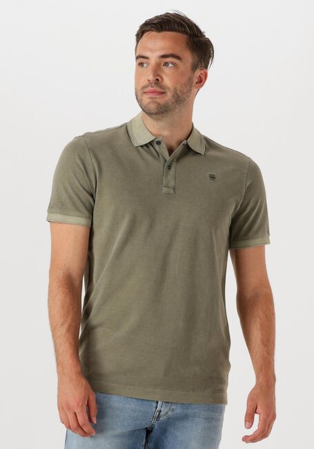 G-STAR RAW Polo DUNDA OVERDYED SLIM POLO S\S en vert - large