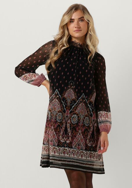 ANA ALCAZAR Robe midi DRESS LACE NECK en noir - large