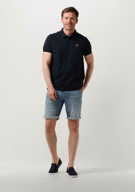 PME LEGEND Polo SHORT SLEEVE POLO JACQUARD JERSEY en bleu - large