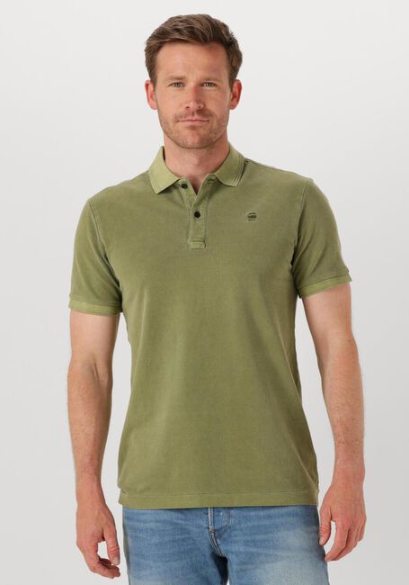 Groene G-STAR RAW Polo DUNDA OVERDYED SLIM POLO S\S - large
