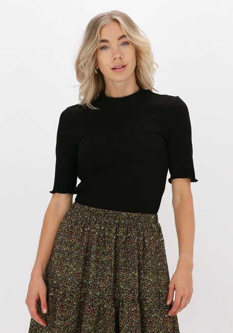 Zwarte SELECTED WOMEN Top SLFANNA 2/4 CREW NECK TEE - large