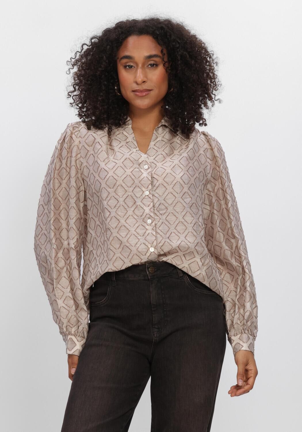 Beige NUKUS  ANTONELLA BLOUSE PATTERN - large