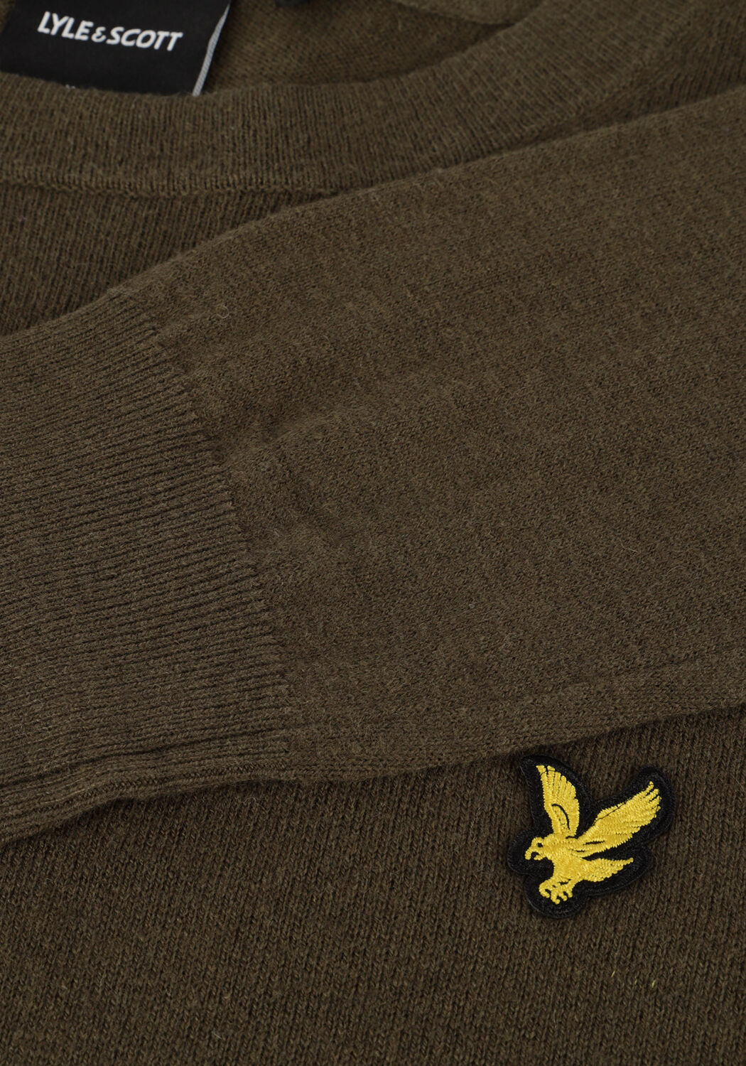 LYLE & SCOTT Pull COTTON MERINO CREW NECK JUMPER en vert - large