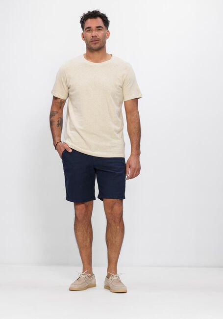 SELECTED MEN T-shirt SLHADAM LINEN BLEND SS TEE NOOS en beige - large