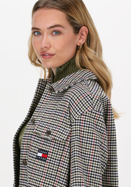 Beige TOMMY JEANS  TJW MINI CHECK OVERSHIRT - large