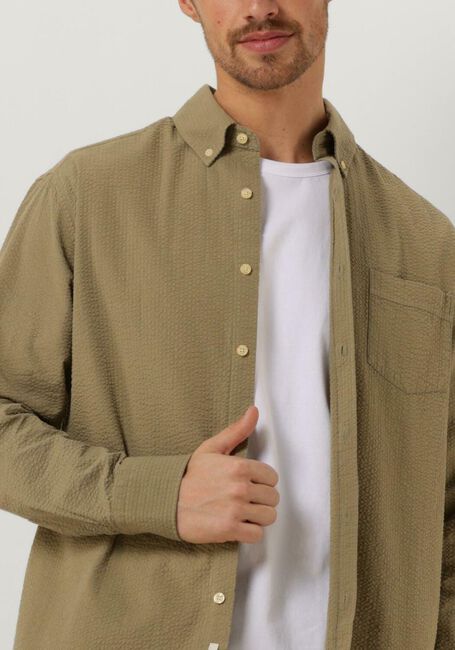 FORÉT Surchemise BUSH SEERSUCKER SHIRT Olive - large