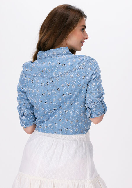 Blauwe GUESS  SEXY PIN UP SHIRT - large