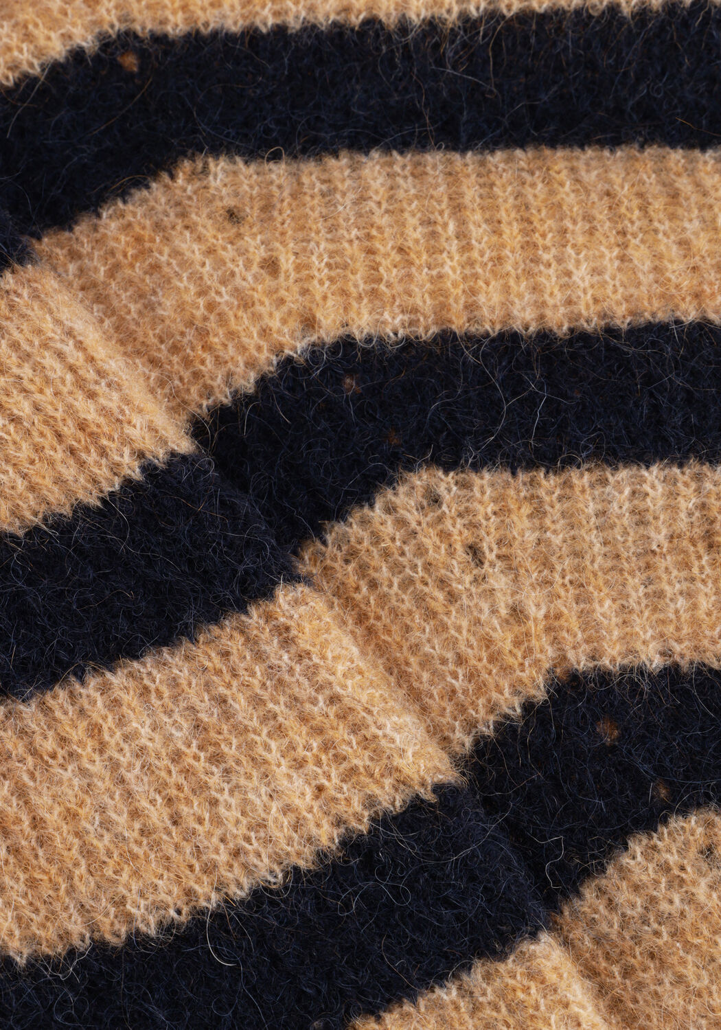 MOS MOSH Pull THORA STRIPE CREWNECK KNIT en marron - large