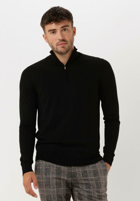 PROFUOMO Col roulé PULLOVER HALFZIP en noir - large