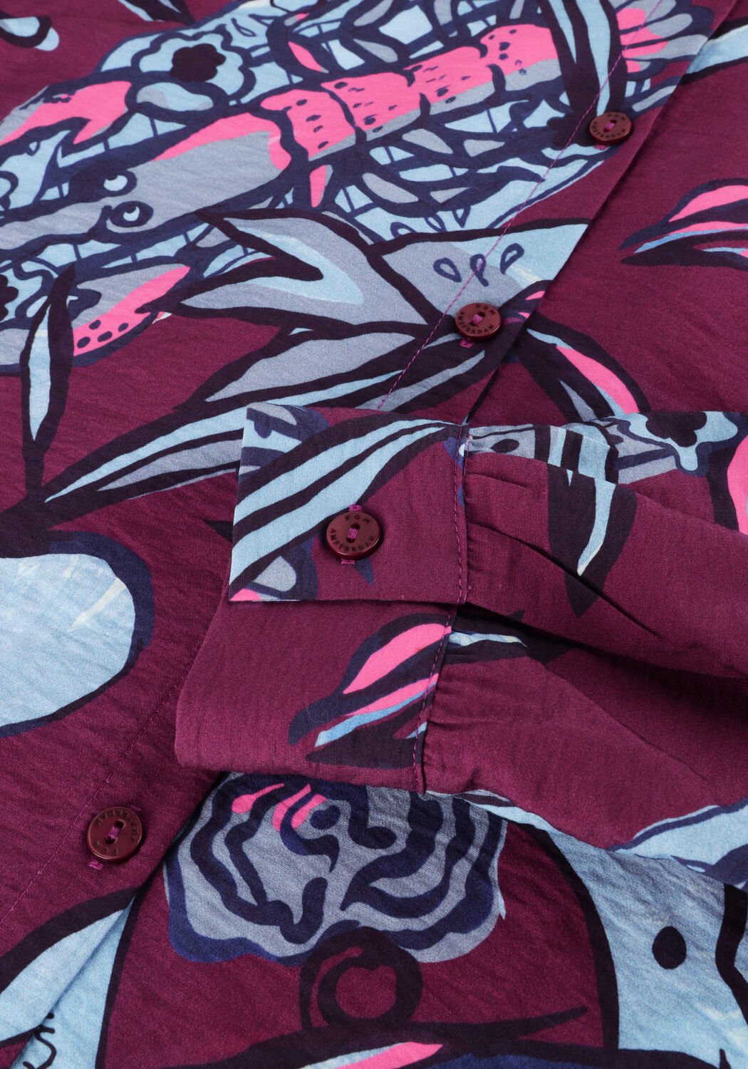 Paarse POM AMSTERDAM Casual overhemd BLOUSE - MILA MYSTIC DINNER - large