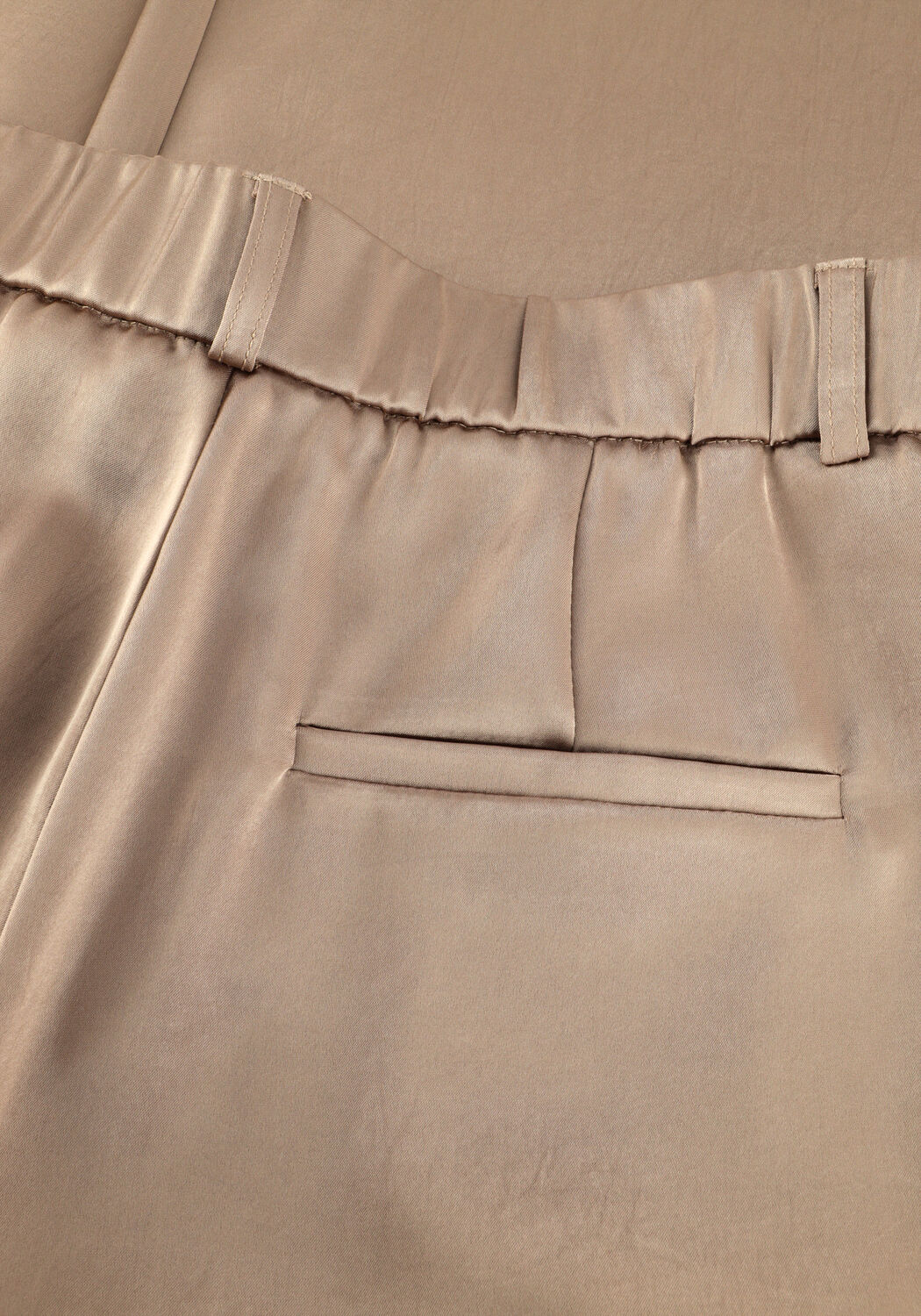 Taupe NEO NOIR Wijde broek EMMETT HEAVY SATEEN PANTS - large