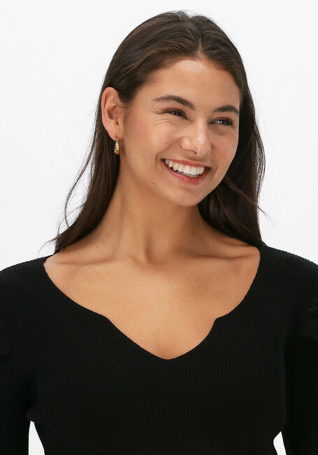 MINUS Pull MARANOLA V NECK KNIT PULLOVER en noir - large