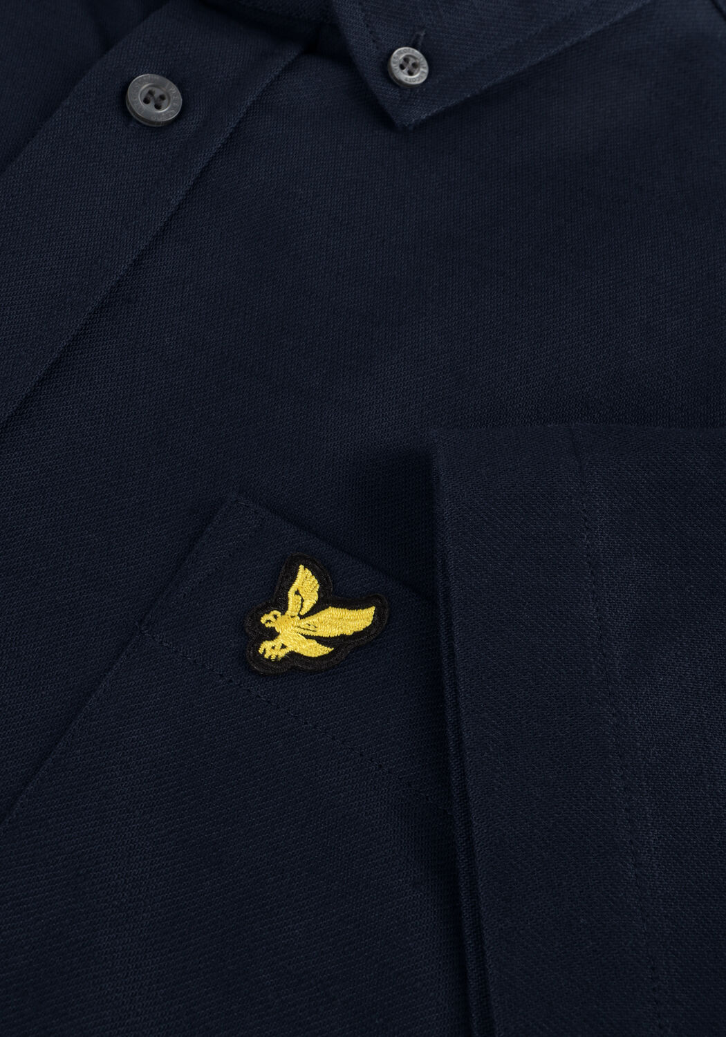 LYLE & SCOTT Chemise d&eacute;contract&eacute; COTTON SLUB SHORT SLEEVE SHIRT Bleu fonc&eacute; - large