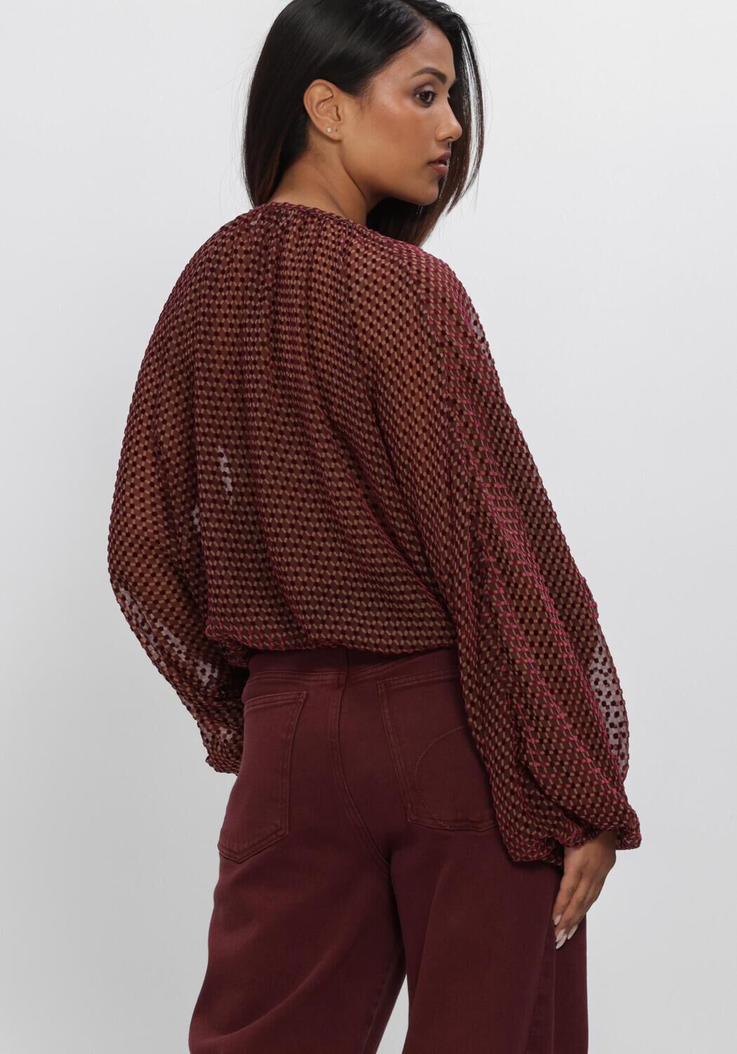 Bordeaux NUKUS  ALICIA BLOUSE PATTERN - large