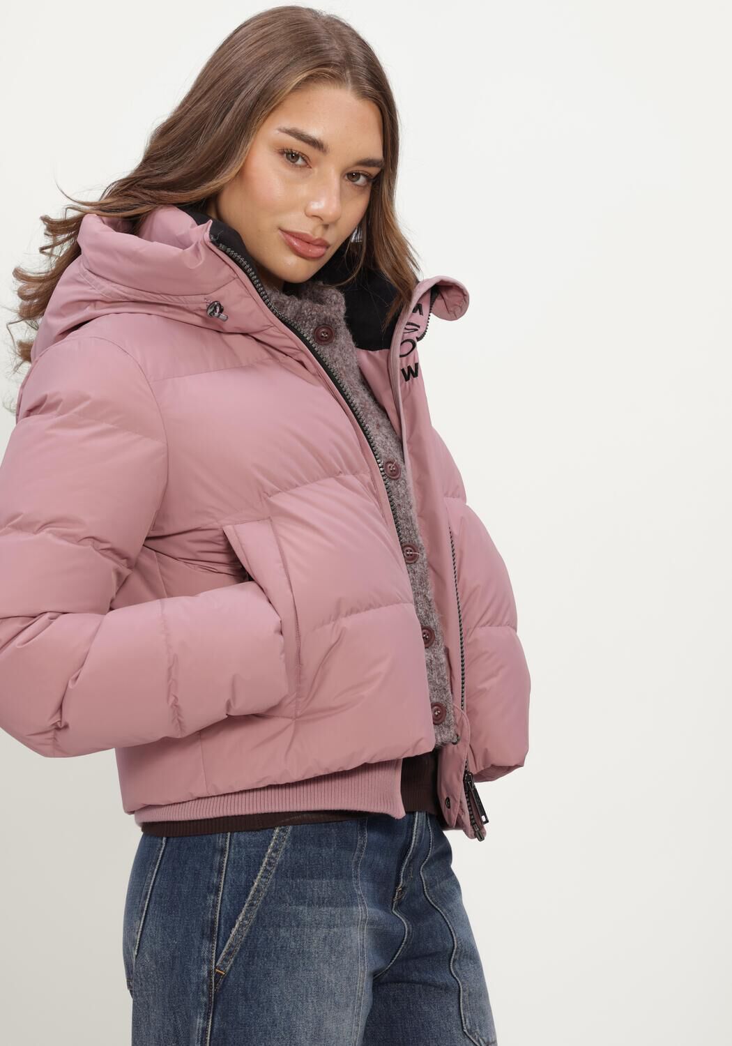Roze MOSCOW Gewatteerde jas 22A-08-FUSSY - large