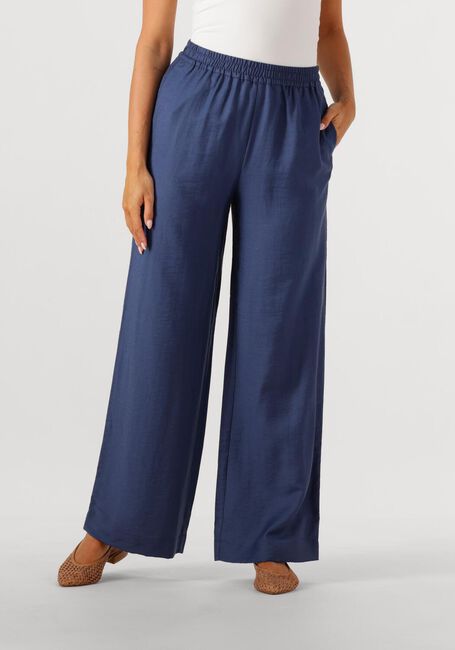 Donkerblauwe MSCH COPENHAGEN Wijde broek MSCHDISA HW PANTS - large