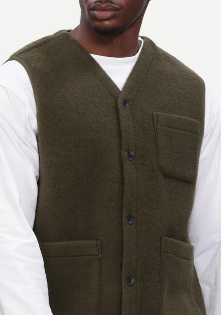 ANERKJENDT Gilet AKRASMUS BOILED WOOL en vert - large