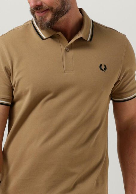 FRED PERRY Polo TWIN TIPPED FRED PERRY SHIRT Kaki - large
