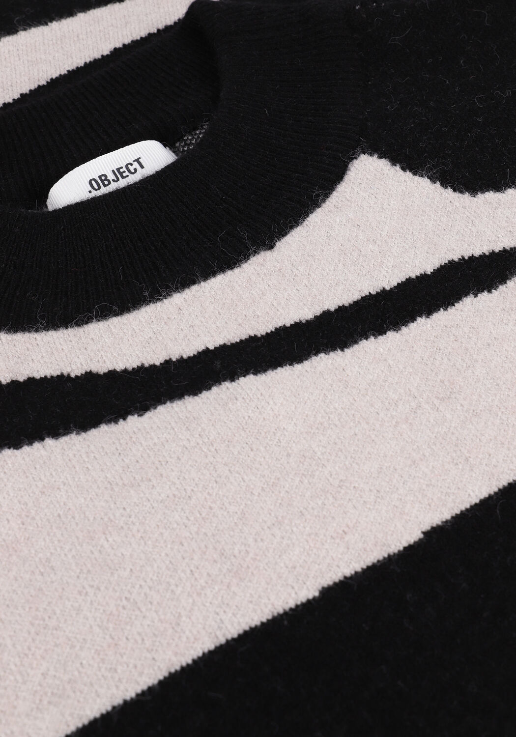 Lichtgrijze OBJECT Mini jurk THESS L/S JACQUARD KNIT DRESS - large