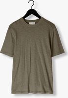 Groene SELECTED HOMME T-shirt SLHBERG LINEN SS KNIT TEE NOOS
