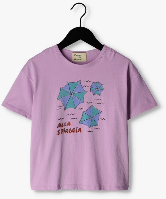 WANDER & WONDER T-shirt GO TO BEACH TEE en violet - large