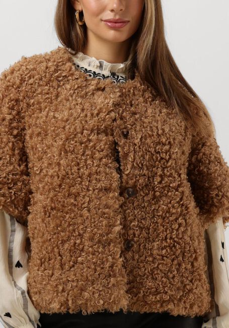 SUMMUM Gilet JACKET FAUX FUR en marron - large