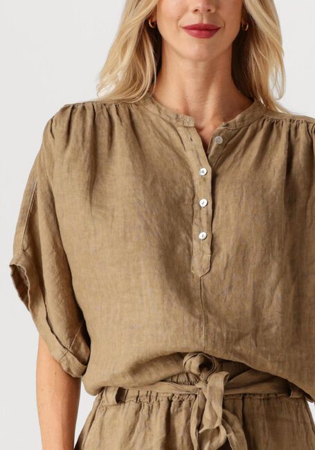 Khaki BY-BAR  AXEL LINNEN BLOUSE - large