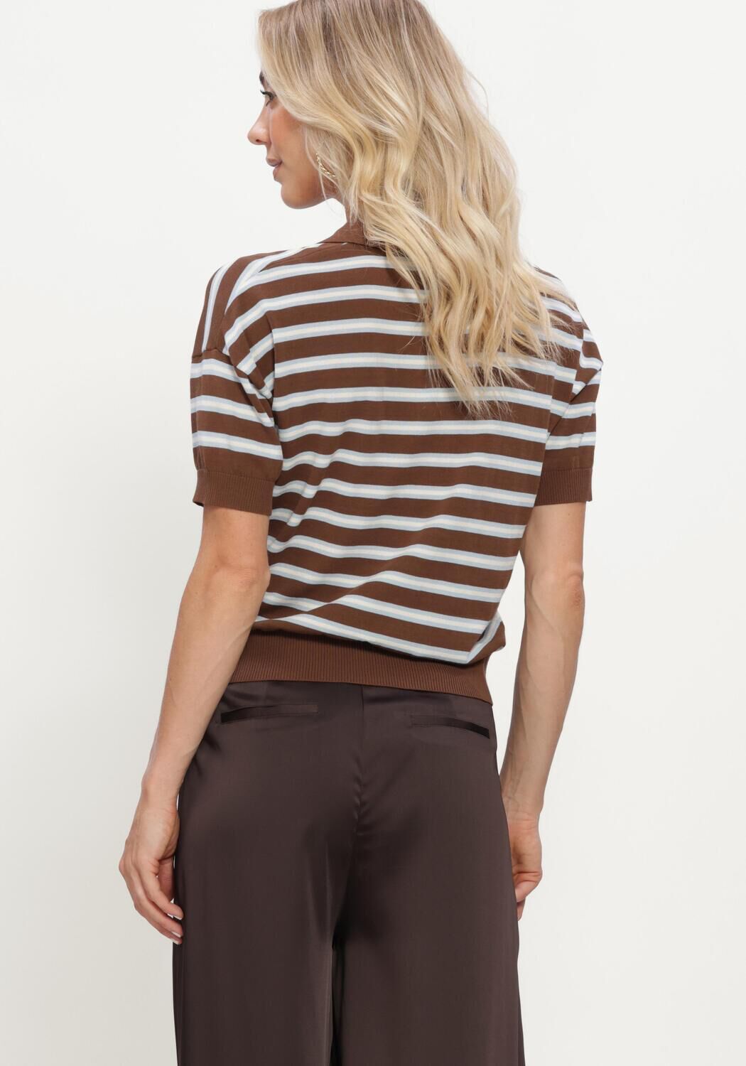Bruine NEO NOIR Polo EMIRA KNIT POLO TOP - large
