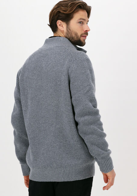 LYLE & SCOTT Pull RIBBED 1/4 ZIP JUMPER en gris - large