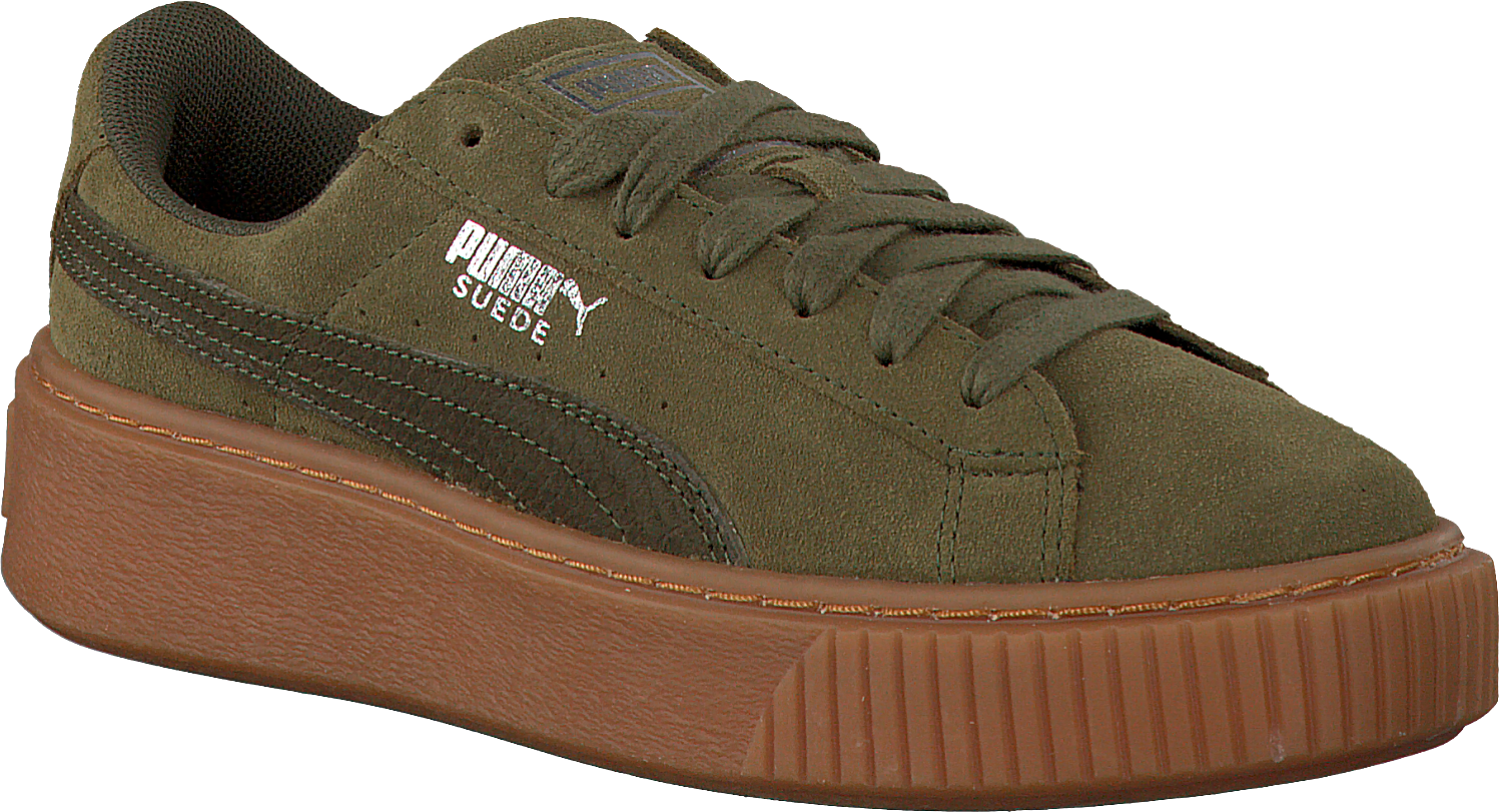 puma suede platform animal noir