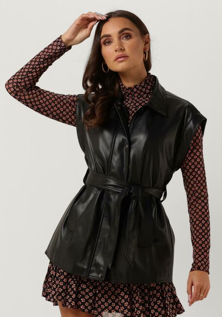 NA-KD Gilet BELTED PU VEST en noir - large