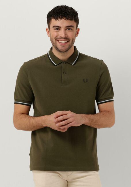 FRED PERRY Polo TWIN TIPPED FRED PERRY SHIRT en vert - large