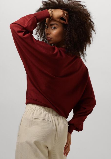 MINUS Pull DANA BAT SLEEVE KNIT PULLOVER en marron - large